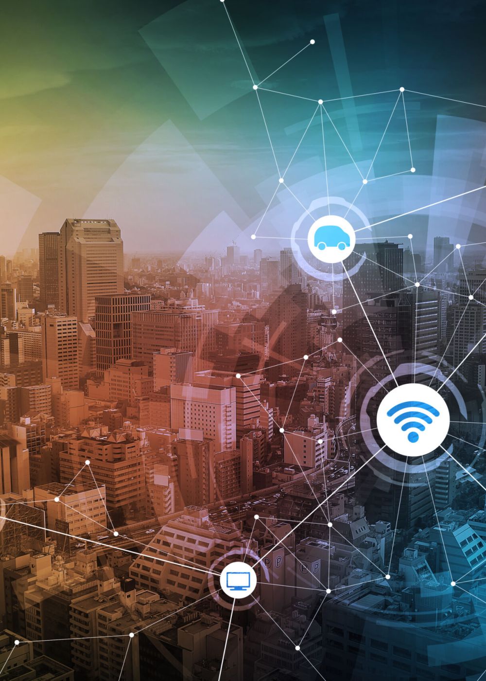 wired network concept icons, information communication technology, internet of things, abstract image visual